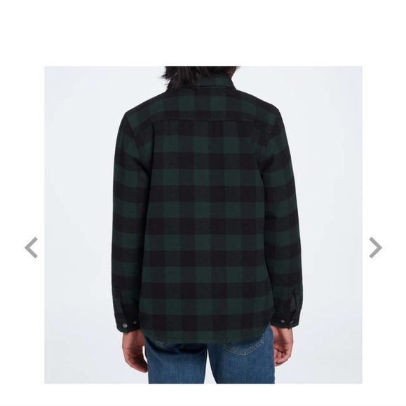 VANS Men's Reversible Jacket - Green/Black - Picture 6 of 10